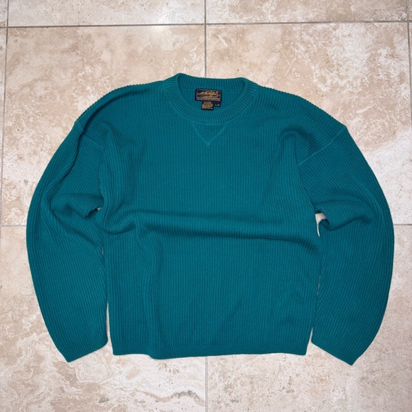 2000s Vintage Turquoise Eddie bauer Crewneck - Picture 1 of 6